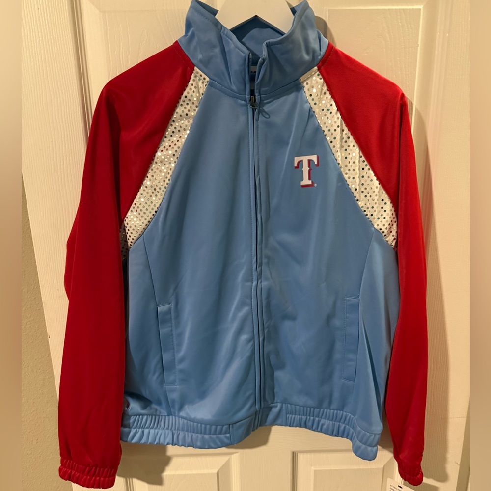 Brand New with Tags! Women’s Texas Rangers Confetti Track Jacket! Size: Large! - Picture 2 of 8